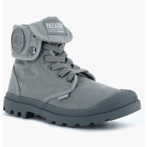 Palladium Men’s Women's Baggy Canvas Gray Titanium Combat Boots